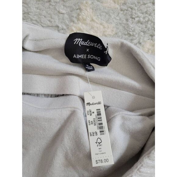 Madewell × Aimee Song Shimmer Tube Top M NWT - Picture 8 of 8